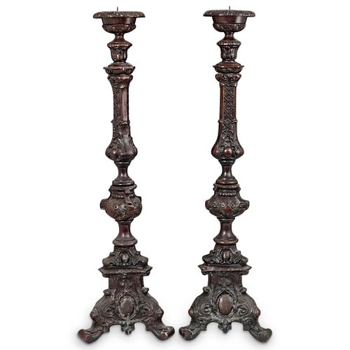 PAIR OF MAITLAND SMITH BRONZE FLOOR