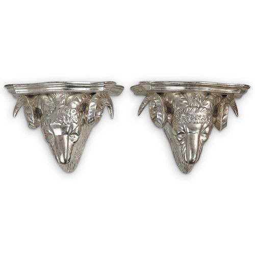 PAIR OF MAITLAND SMITH RAM HEAD