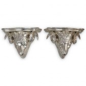 PAIR OF MAITLAND SMITH RAM HEA