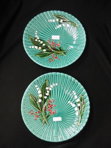 Pair of Majolica Pottery Plates