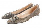 PAIR OF MANOLO BLAHNIK FLATSsi