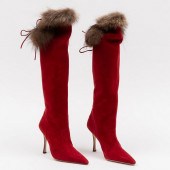 PAIR OF MANOLO BLAHNIK FUR TRI