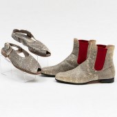 PAIR OF MANOLO BLAHNIK REPTILE
