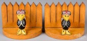PAIR OF MAPLE CROW AND FENCE B
