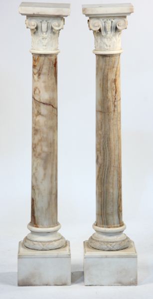 Pair of Marble Corinthian