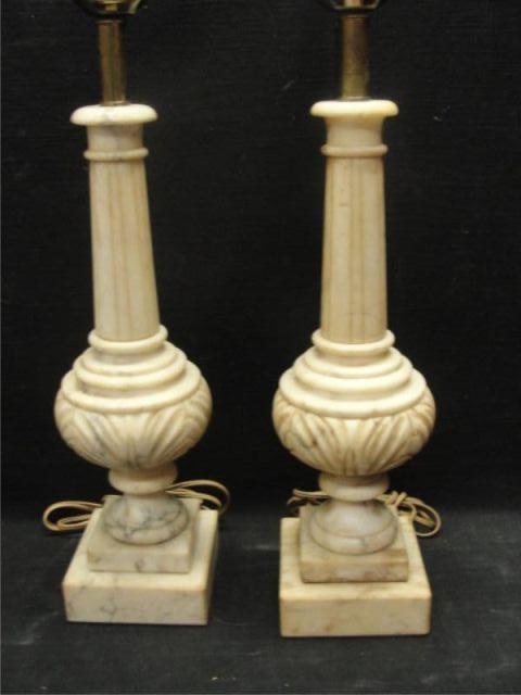 Pair of Marble Lamps. Decorative.