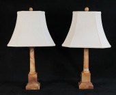 PAIR OF MARBLE LAMPSPair of ma