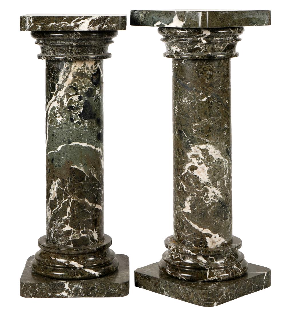 PAIR OF MARBLE PEDESTALSeach square
