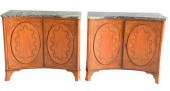 PAIR OF MARBLE TOP EDWARDIAN S