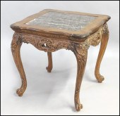 PAIR OF MARBLE TOP SIDE TABLES