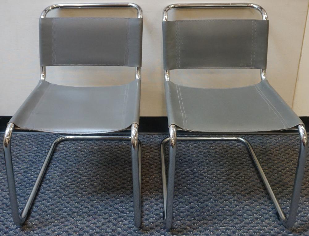 PAIR OF MARCEL BREUER STYLE GRAY