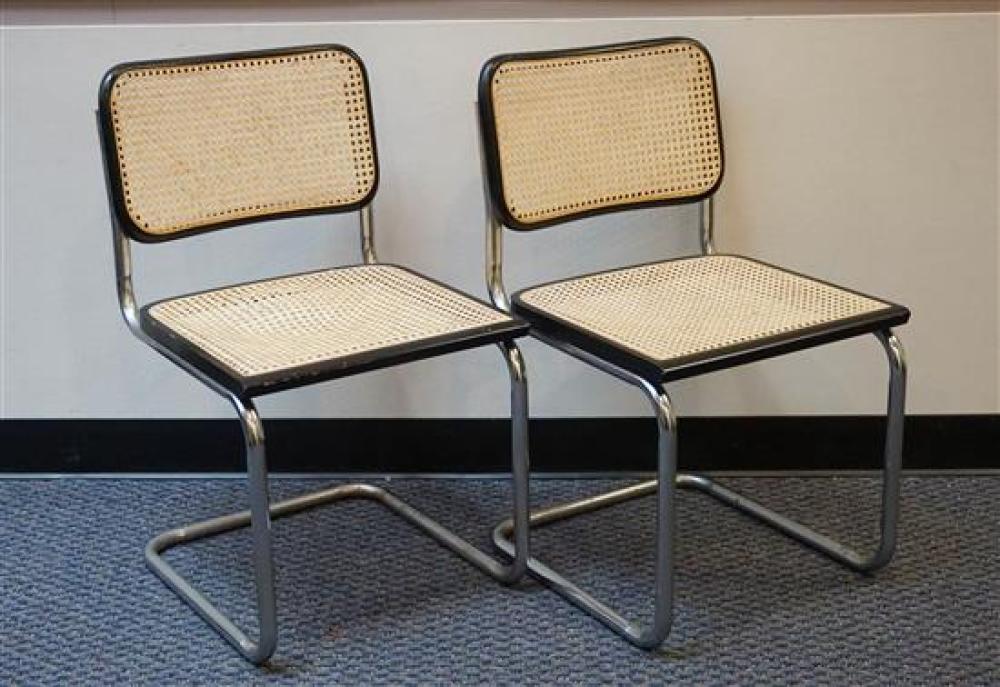 PAIR OF MARCEL BREUER TYPE CHROME