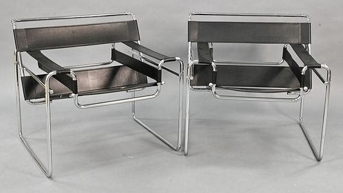 PAIR OF MARCEL BREUER WASSILY STYLE