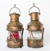 PAIR OF MARINE COPPER ANCHOR L