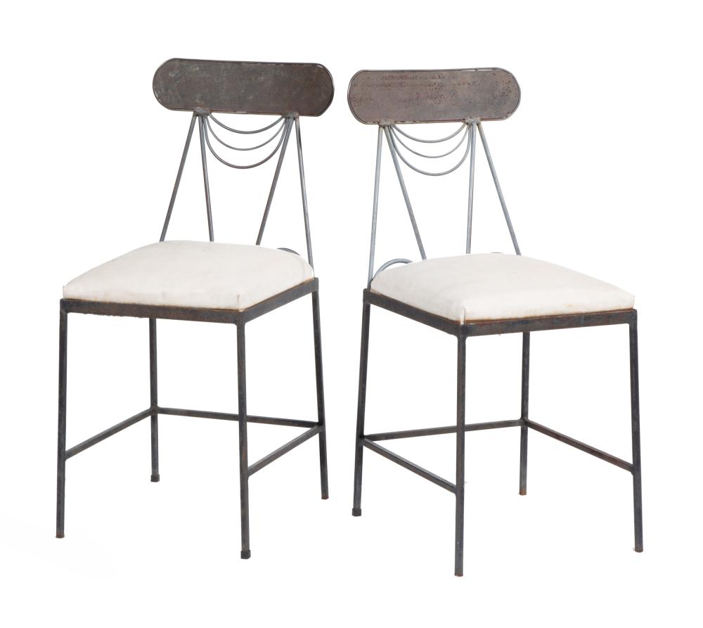 PAIR OF MARIO VILLA PATINATED METAL