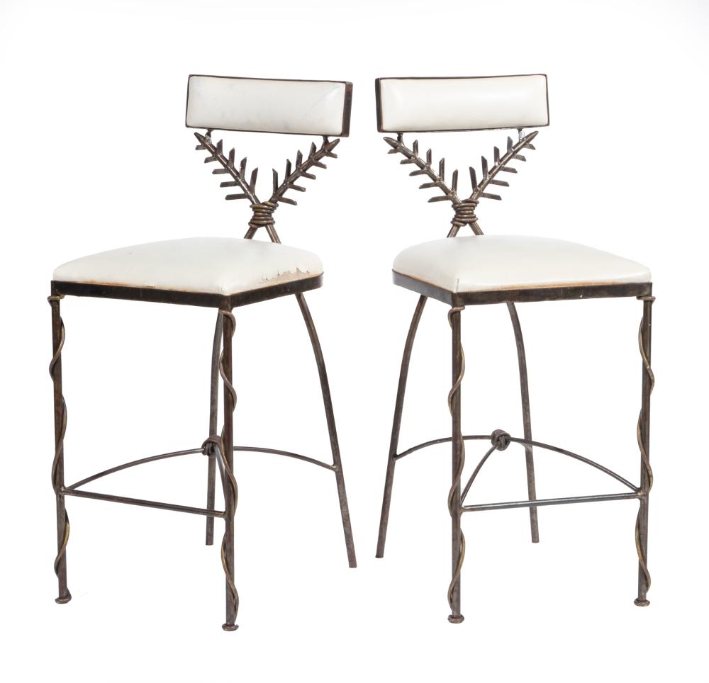 PAIR OF MARIO VILLA PATINATED METAL