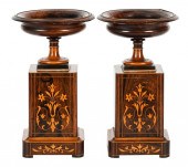 PAIR OF MARQUETRY-INLAID GARNI