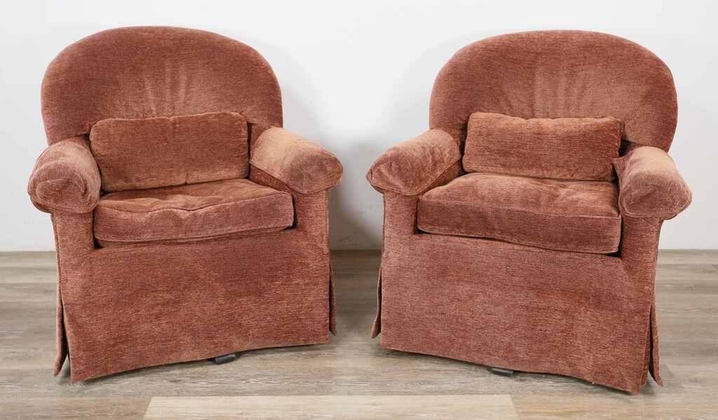 PAIR OF MASON-ART CUSTOM SWIVEL