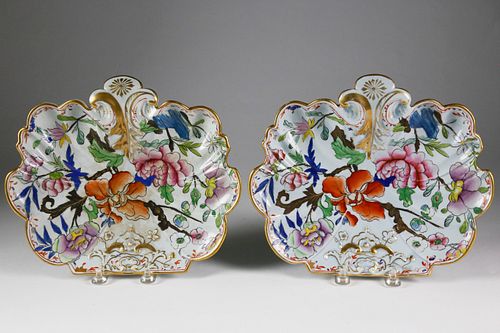 PAIR OF MASON'S IRONSTONE SHELL