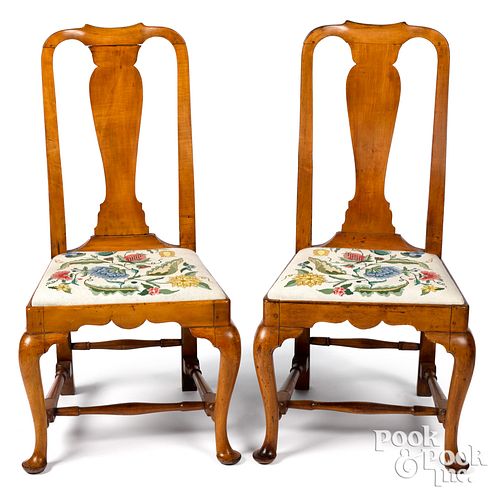 PAIR OF MASSACHUSETTS QUEEN ANNE