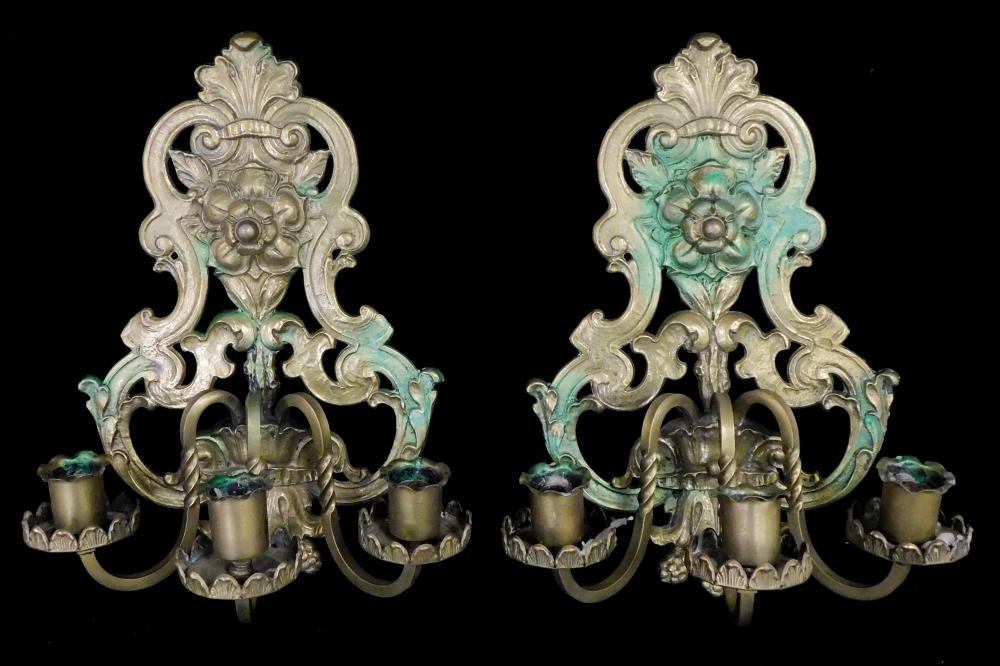 PAIR OF MATCHING BRASS CANDLE