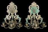 PAIR OF MATCHING BRASS CANDLE