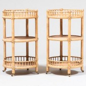 PAIR OF MCGUIRE BAMBOO AND WOV