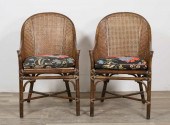 PAIR OF MCGUIRE FAUX BAMBOO AN