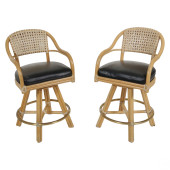PAIR OF MCGUIRE LEATHER, RATTA