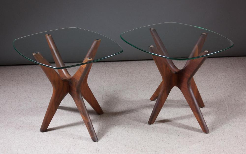 PAIR OF MCM GLASS-TOP 'JACKS'