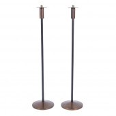 PAIR OF MCM MIXED METAL ALTER