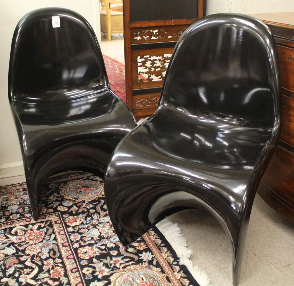 PAIR OF MCM STACKING BLACK