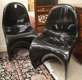 PAIR OF MCM STACKING BLACK PLA