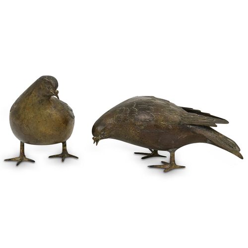 PAIR OF MEIJI BRONZE