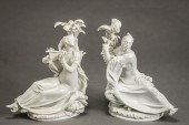 PAIR OF MEISSEN BLANC-DE-CHINE