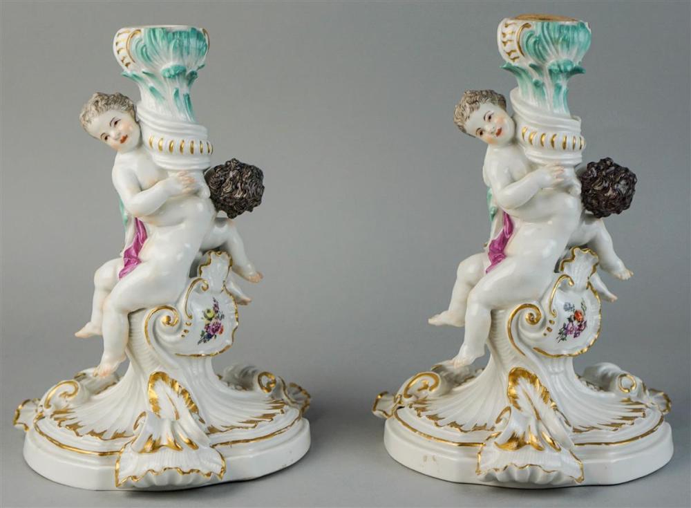 PAIR OF MEISSEN FIGURAL