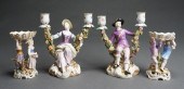 PAIR OF MEISSEN FIGURAL TWO-LI