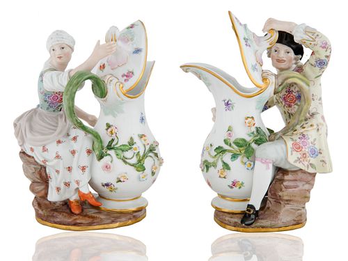 PAIR OF MEISSEN FIGURATIVE