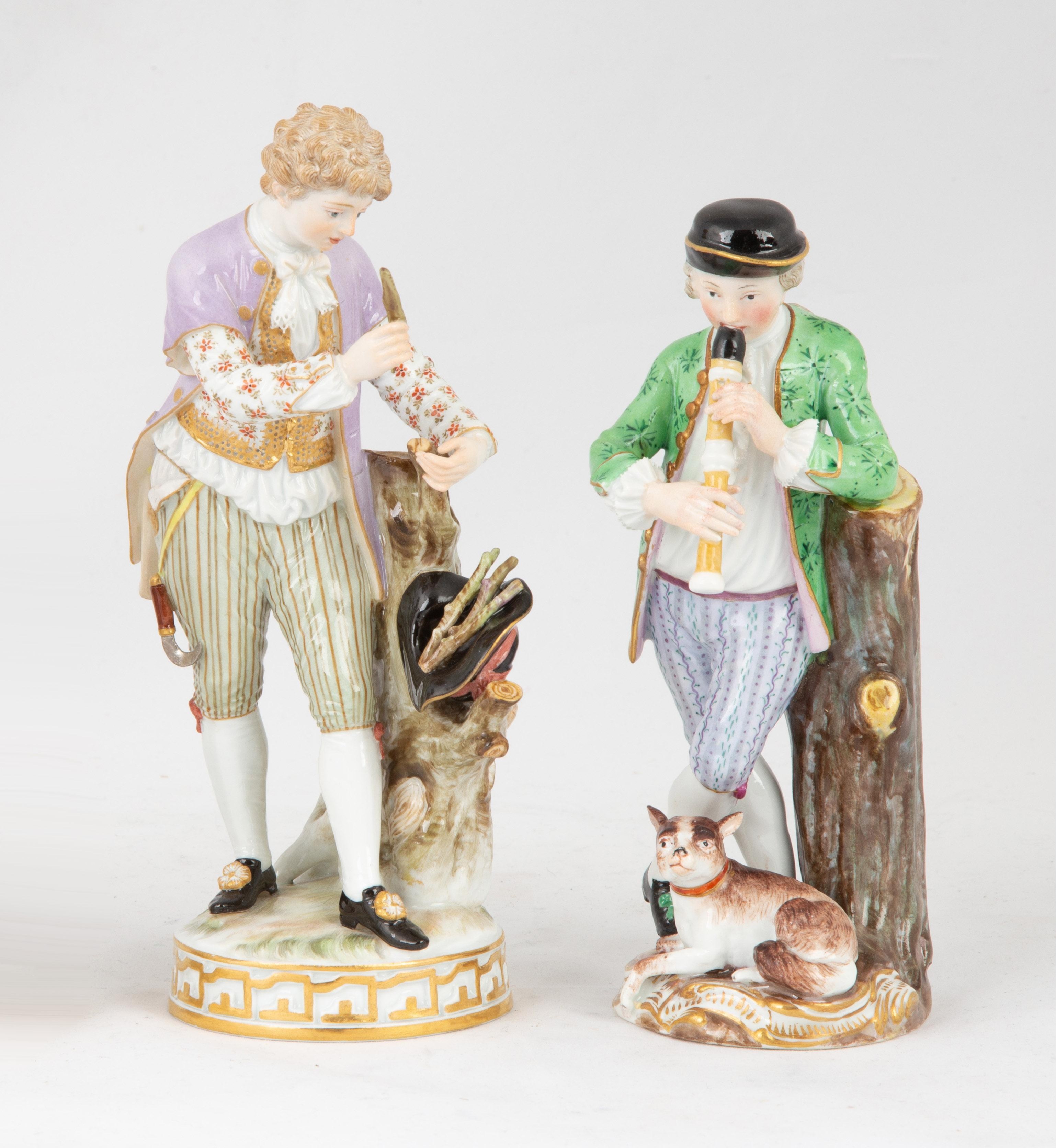 PAIR OF MEISSEN FIGURES 19th