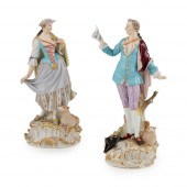 PAIR OF MEISSEN FIGURES OF A S