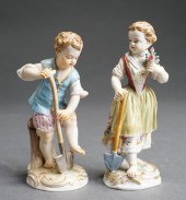 PAIR OF MEISSEN FIGURINES OF B