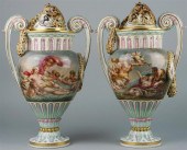 PAIR OF MEISSEN LEOPARD PELT M