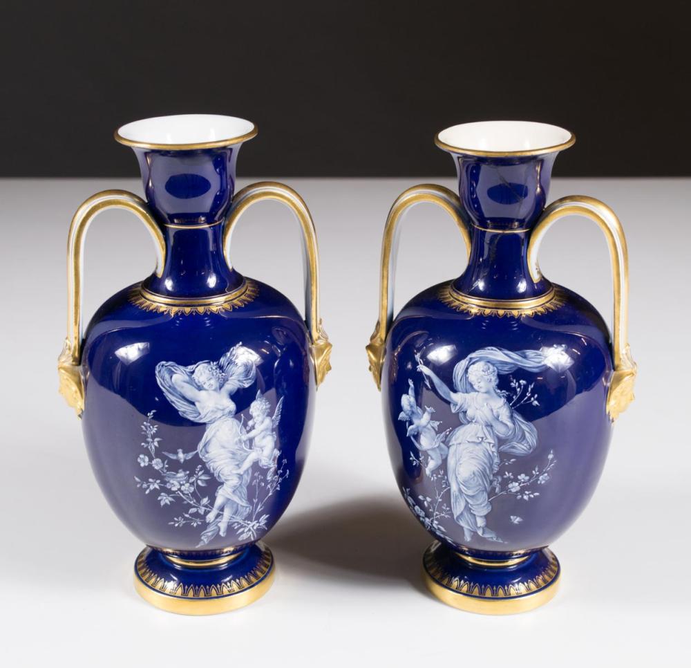 PAIR OF MEISSEN PATE-SUR-PATE