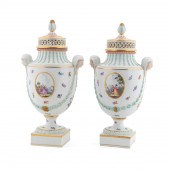 PAIR OF MEISSEN PHARAOH HEAD P