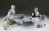 PAIR OF MEISSEN PORCELAIN BLUE