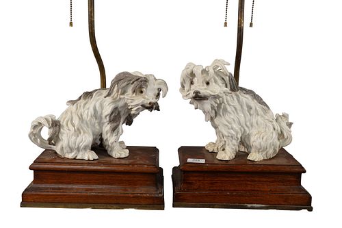 PAIR OF MEISSEN PORCELAIN BOLOGNESE