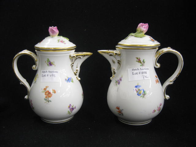 Pair of Meissen Porcelain Cream