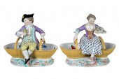 PAIR OF MEISSEN PORCELAIN FIGU