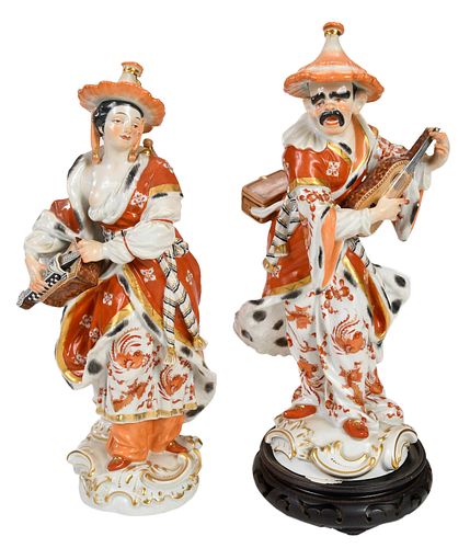 PAIR OF MEISSEN PORCELAIN