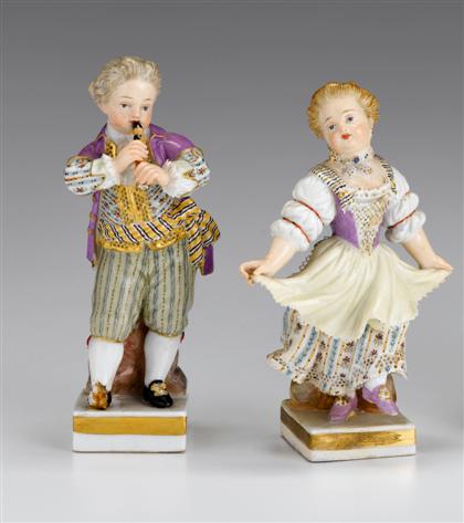 Pair of Meissen porcelain figures